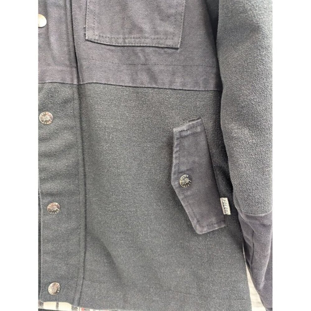 Poler Stuff women's medium wool blend and canvas two tone jacket outdoors winter - Picture 5 of 14
